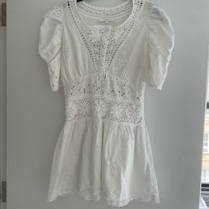 LoveShackFancy white mini dress